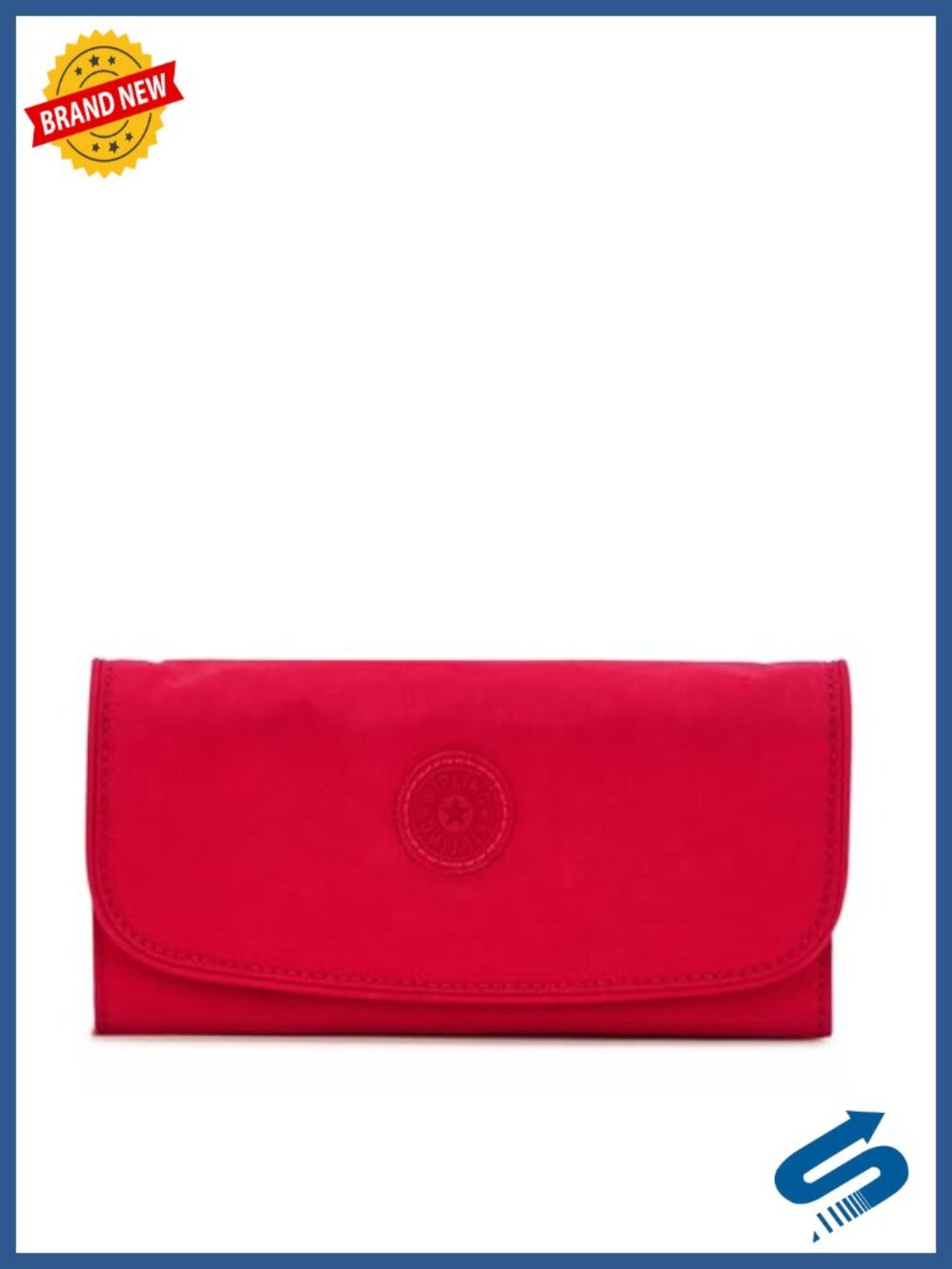 RFID Protected Tri-Fold Nylon Wallet with Snap Closure and 10 Card Slots